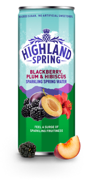 Highland Spring Flavoured Spring Water Sparkling Water Can 330ml. Something for all occasions.