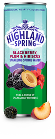 Highland Spring Flavoured Spring Water Sparkling Water Can 330ml.