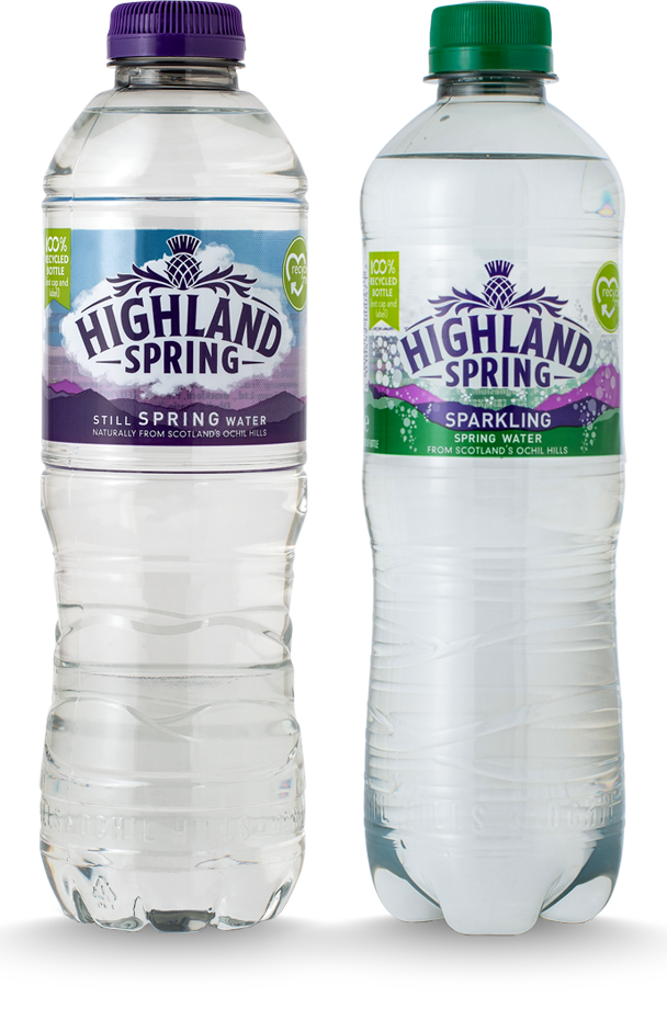 100% recycled still and sparkling